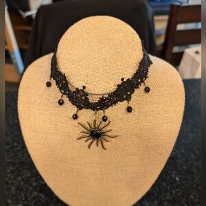 Beaded black Sun choker